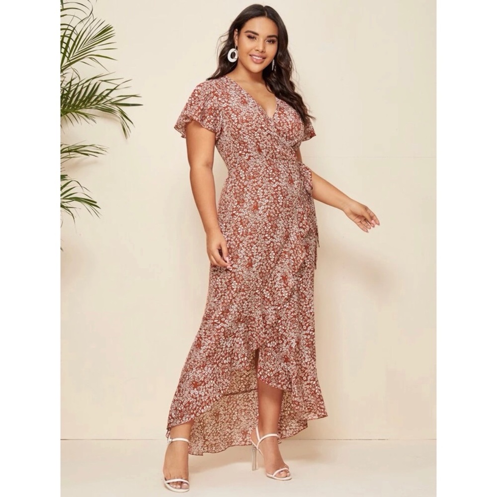 Floral wrap dress